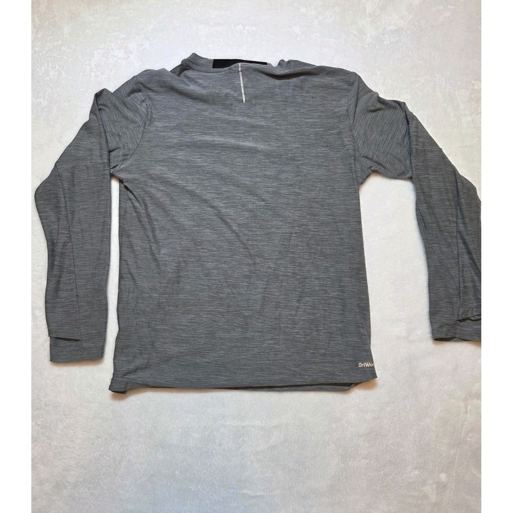 129-Athletic Works Youth Large 10-12 Gray Athletic Performance Shirt Small Hole